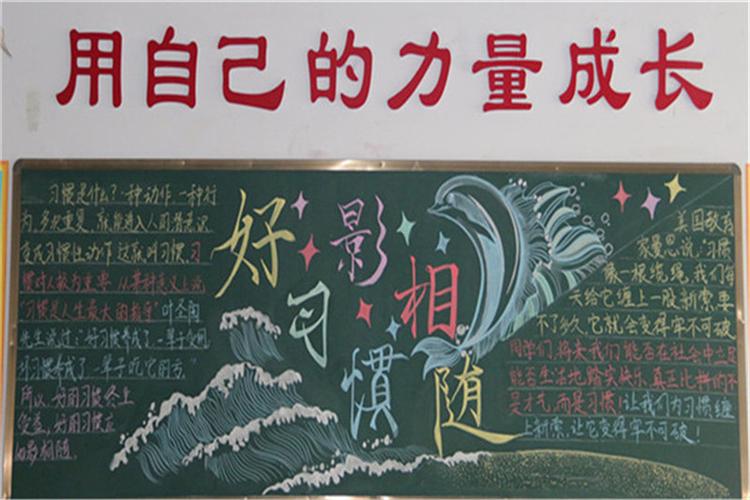中学生养成教育黑板报 中学生黑板报图片素材