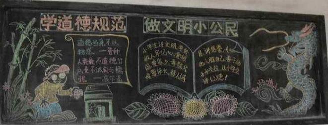 小学以道德为主题的黑板报 主题黑板报图片大全
