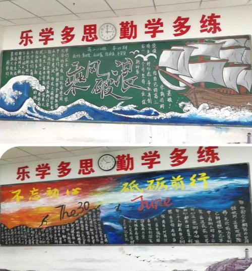 高中主动黑板报 高中黑板报图片素材