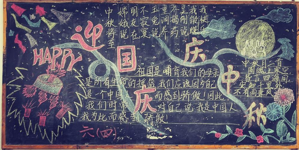 庆生五周年黑板报 70周年黑板报图片大全
