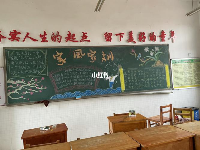关于写家史扬家风的黑板报 关于黑板报图片大全