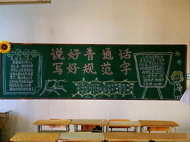 推普周黑板报 黑板报图片大全