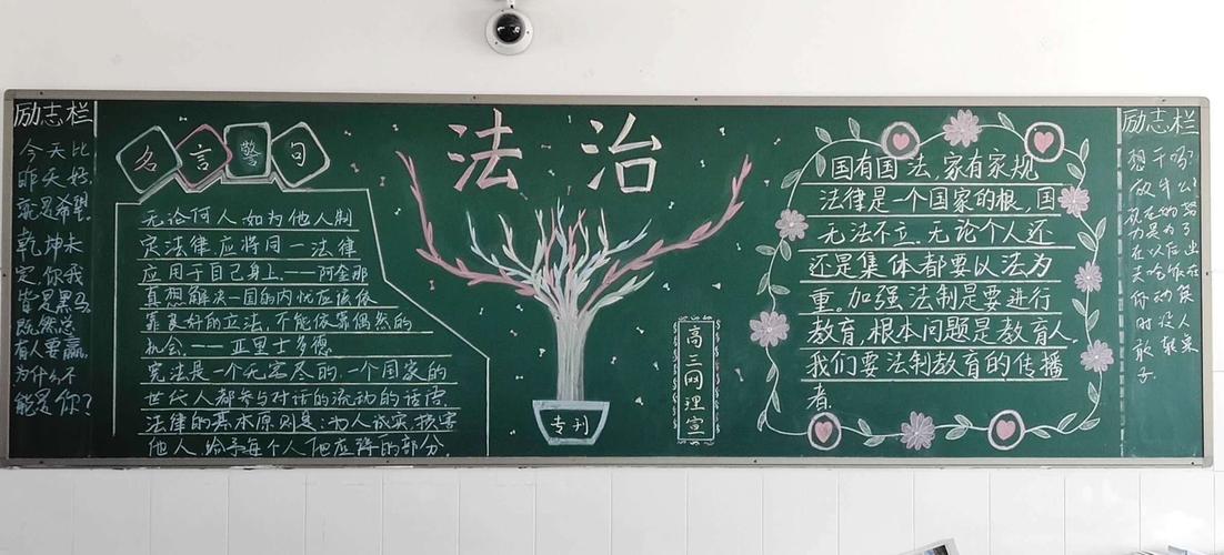 法治心德黑板报 黑板报图片大全