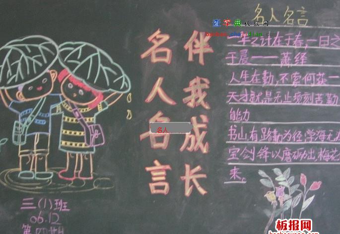 关于中国名言的黑板报 中国黑板报图片素材