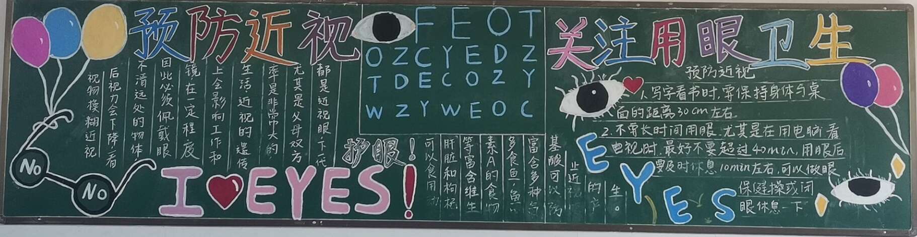 六年级保护眼睛预防近视黑板报 六年级黑板报图片大全