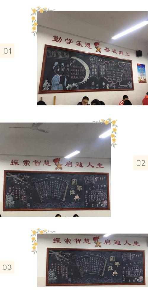 初中以劝学为主题的黑板报 初中黑板报图片素材