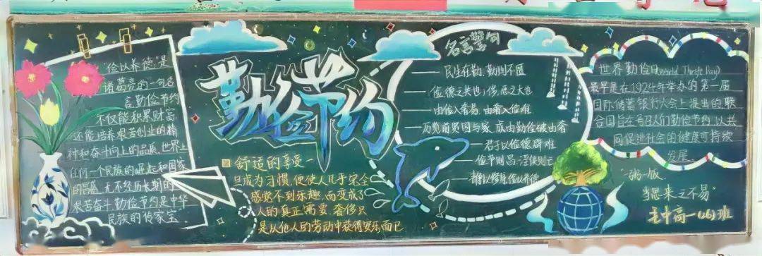 艰苦朴素勤俭节约黑板报 黑板报图片素材