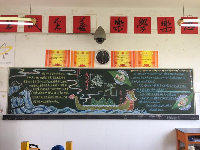 食堂庆祝食堂端阳节的黑板报 黑板报图片素材