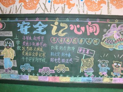 小学有关春天和安全的黑板报 春天黑板报图片素材