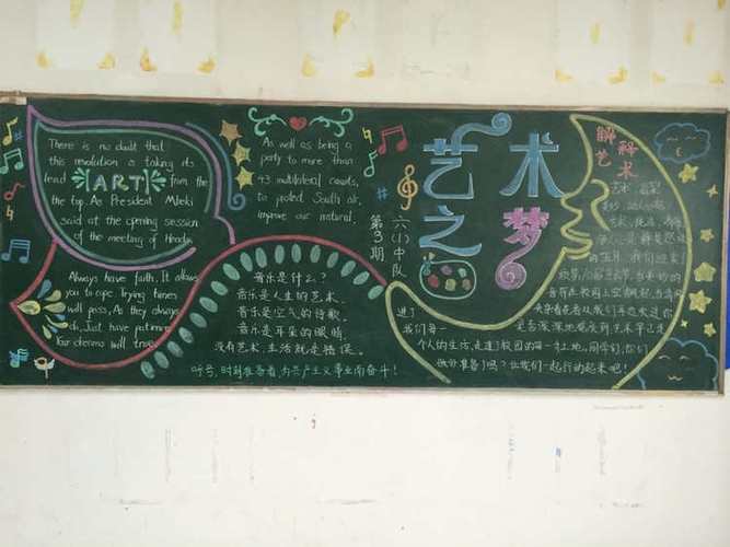 艺术与生活黑板报 艺术黑板报图片素材