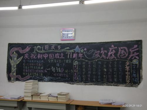 喜迎新中国成立70周年黑板报 70周年黑板报图片素材
