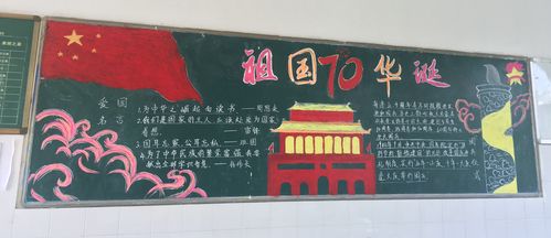 建设70周年黑板报 70周年黑板报图片素材