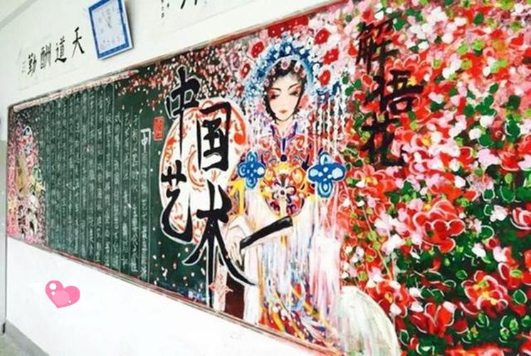古风景物黑板报 古风黑板报图片大全