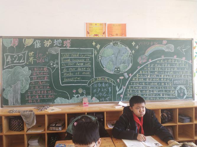 小学六年级生态环境保护黑板报 六年级黑板报图片素材