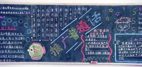 普通话板报图片 普通话黑板报内容