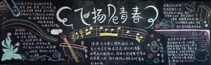颂青春黑板报 青春黑板报图片大全