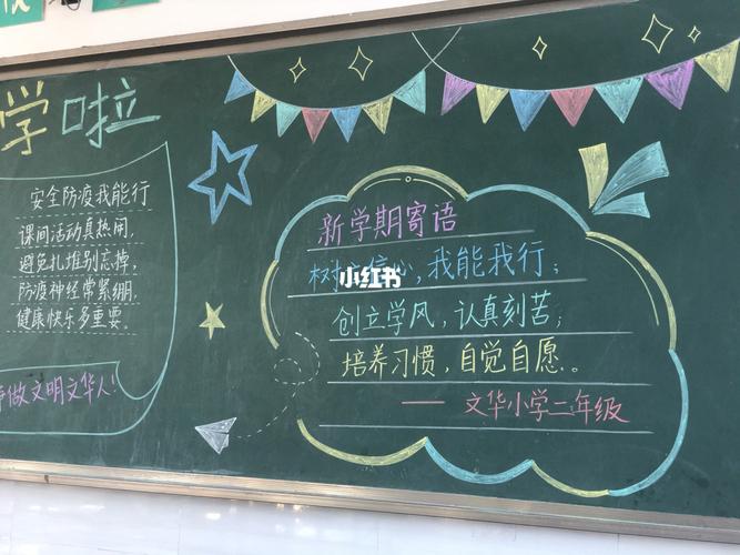 新学期新面貌初一黑板报 新学期黑板报图片大全