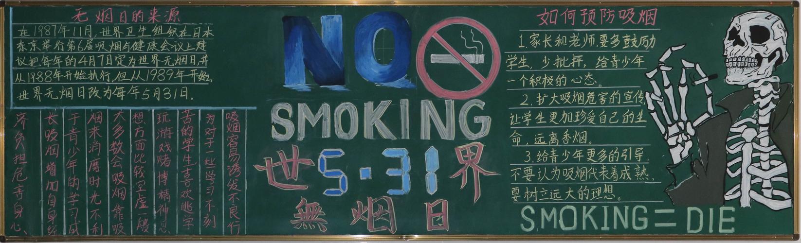 珍惜生命远离烟黑板报 黑板报图片大全