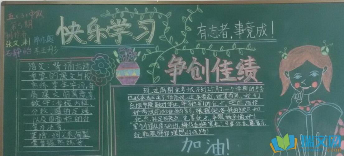 争三好创佳绩黑板报 黑板报图片大全