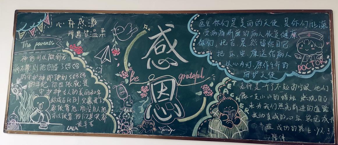 懂得感恩做新时大美学生黑板报 新时代黑板报图片素材