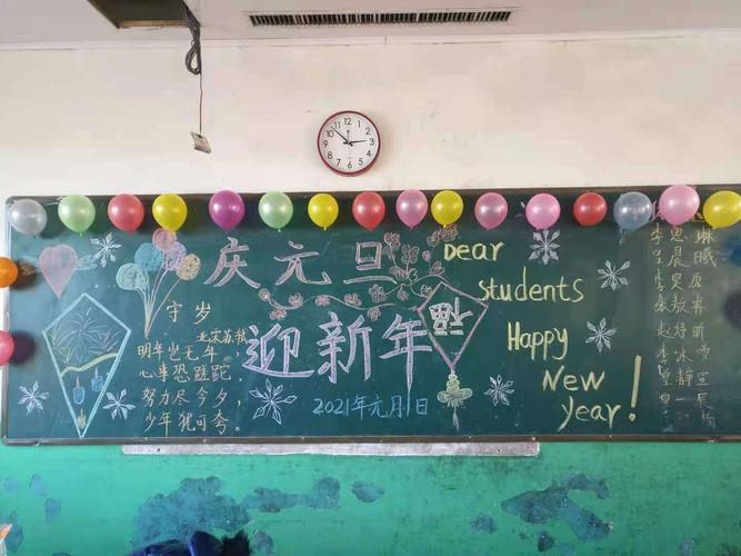 元旦前黑板报 元旦黑板报图片素材