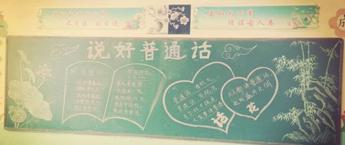 学国语的重要性黑板报 黑板报图片大全