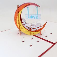 双面星空折纸立体生日贺卡 星空折纸贺卡