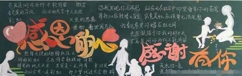 感恩的心为主题黑板报 感恩主题黑板报图片素材