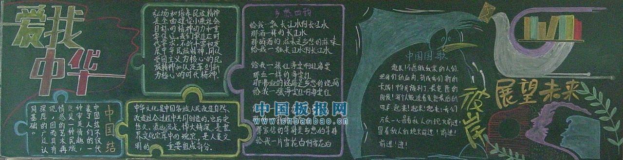 爱国三问黑板报 爱国黑板报图片素材