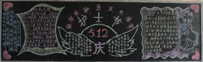 护士转业黑板报 黑板报图片素材