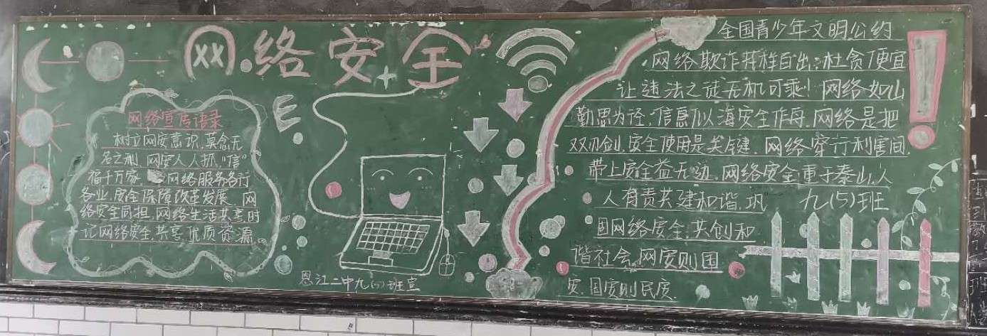 部队网络安全主题的黑板报 网络安全黑板报图片大全