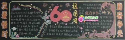 颂祖国主题黑板报 主题黑板报图片素材