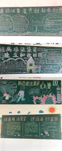 打击非法出版物黑板报 黑板报图片大全