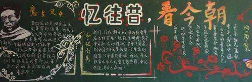 汇聚青春力量黑板报 青春黑板报图片素材