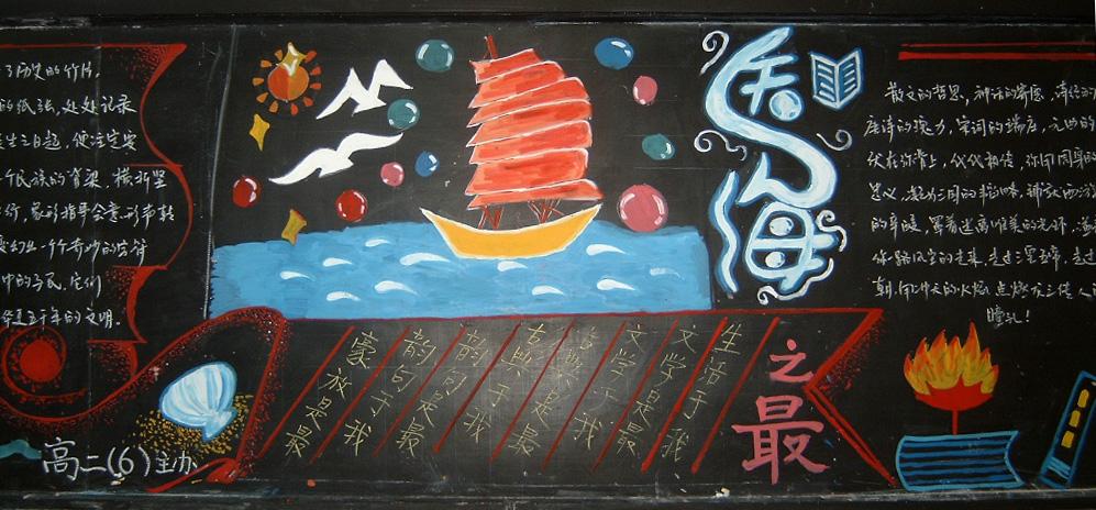 知识海洋的黑板报 黑板报图片大全
