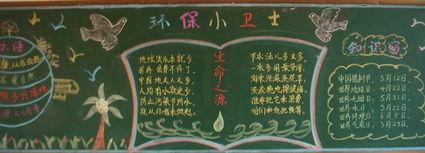 小学生有关环境保护方面的黑板报 小学生黑板报图片素材
