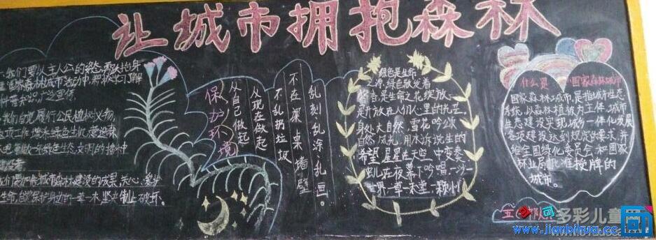 现代城市简笔画黑板报 简笔画黑板报图片大全