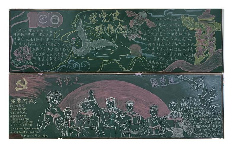 学雷锋跟党走黑板报 学雷锋黑板报图片素材