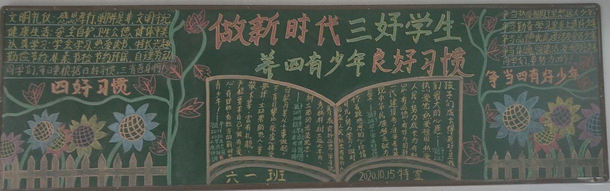 争当三好学生黑板报 学生黑板报图片素材