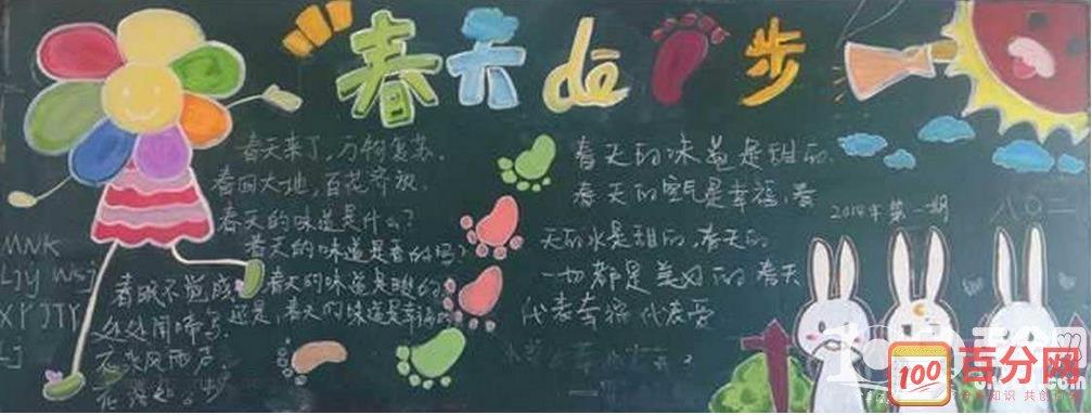 有关春天的希望黑板报 春天黑板报图片素材