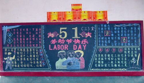 上世纪风格的黑板报 黑板报图片大全